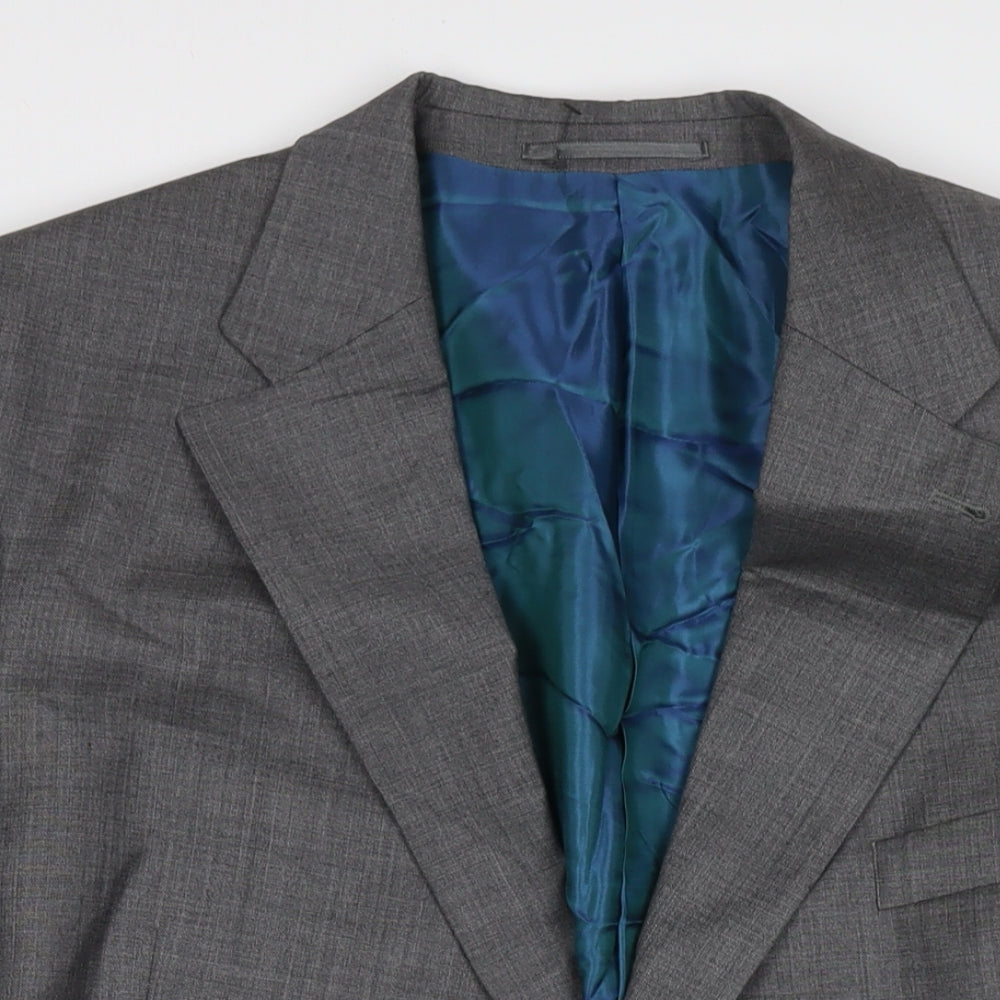 Vitale Mens Grey Wool Jacket Suit Jacket Size 40 Regular