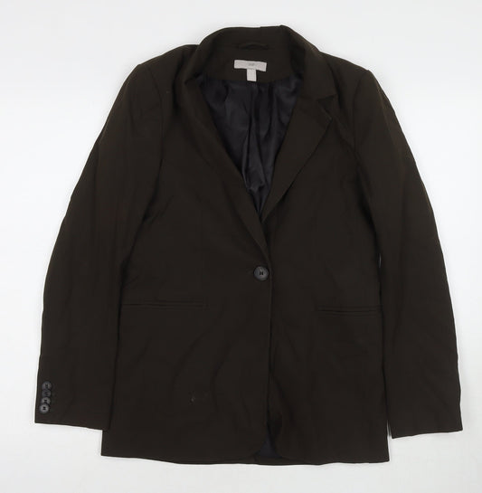 H&M Womens Green Jacket Blazer Size XS Button