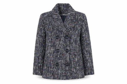 Classics Womens Blue Pea Coat Coat Size 18 Button