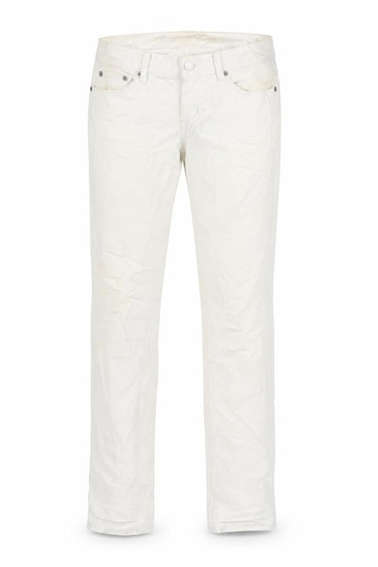 American Eagle Womens Ivory Cotton Skinny Jeans Size 30 in L31 in Regular Zip