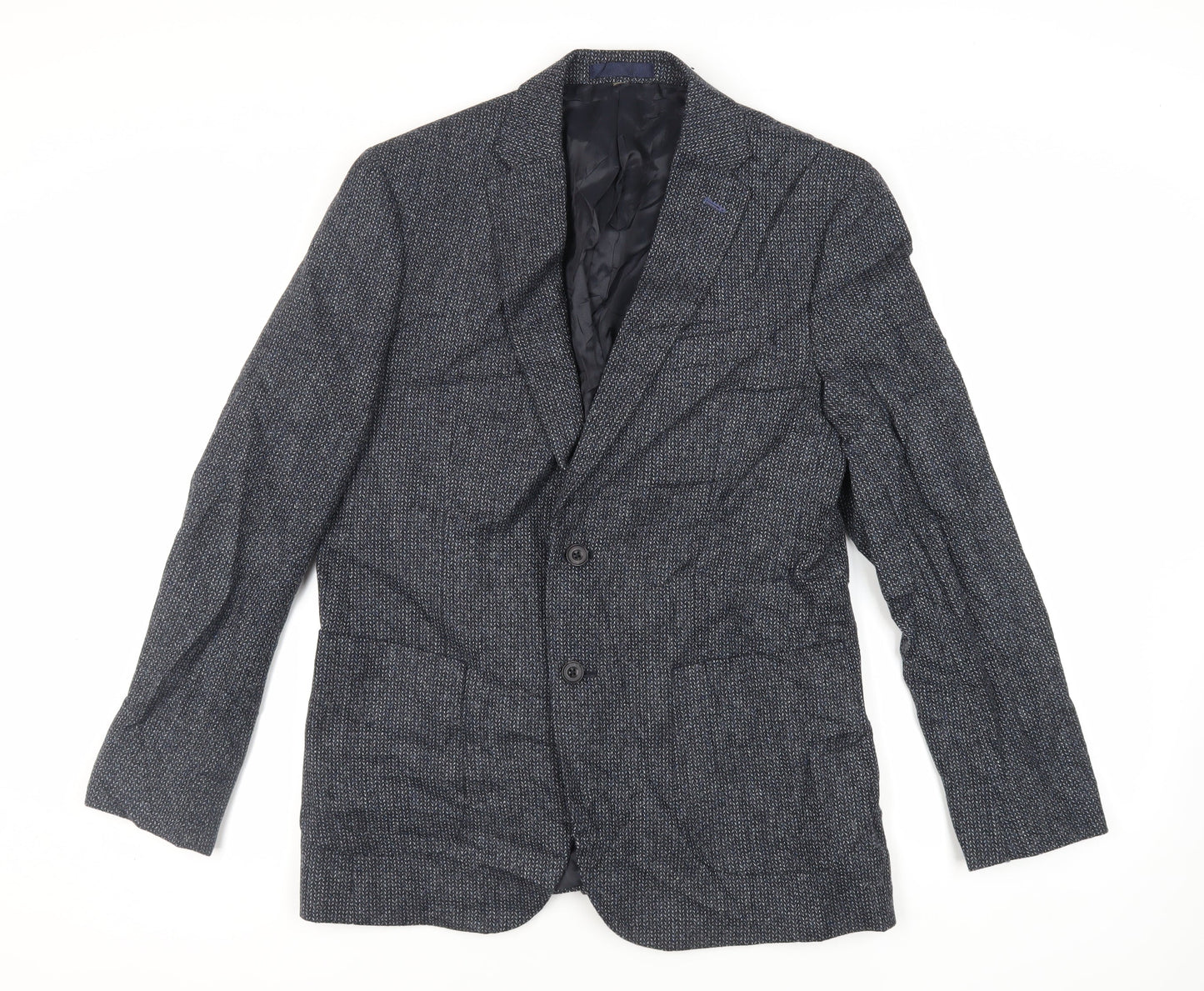 Marks and Spencer Mens Blue Polyester Jacket Blazer Size 40 Regular