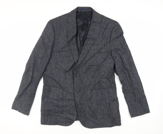 Marks and Spencer Mens Blue Polyester Jacket Blazer Size 40 Regular