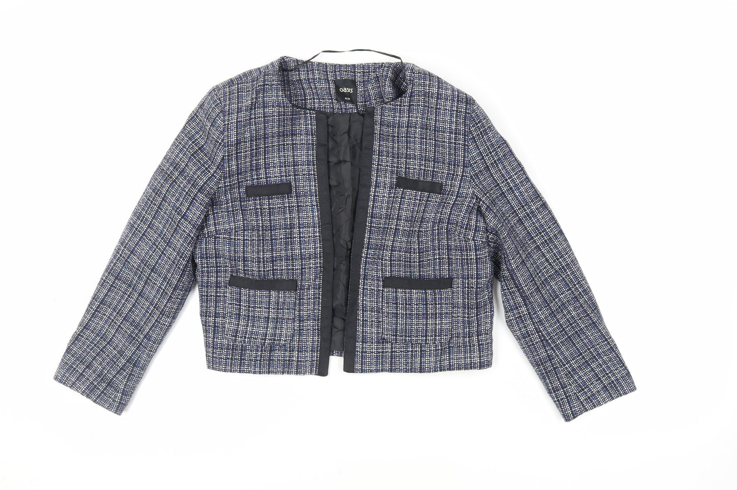 Oasis Womens Blue Jacket Size 10 - Open
