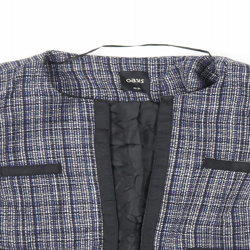 Oasis Womens Blue Jacket Size 10 - Open