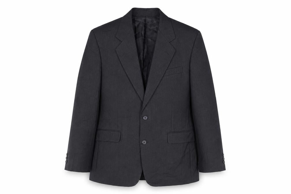 Greenwoods Mens Black Wool Jacket Suit Jacket Size 40 Regular