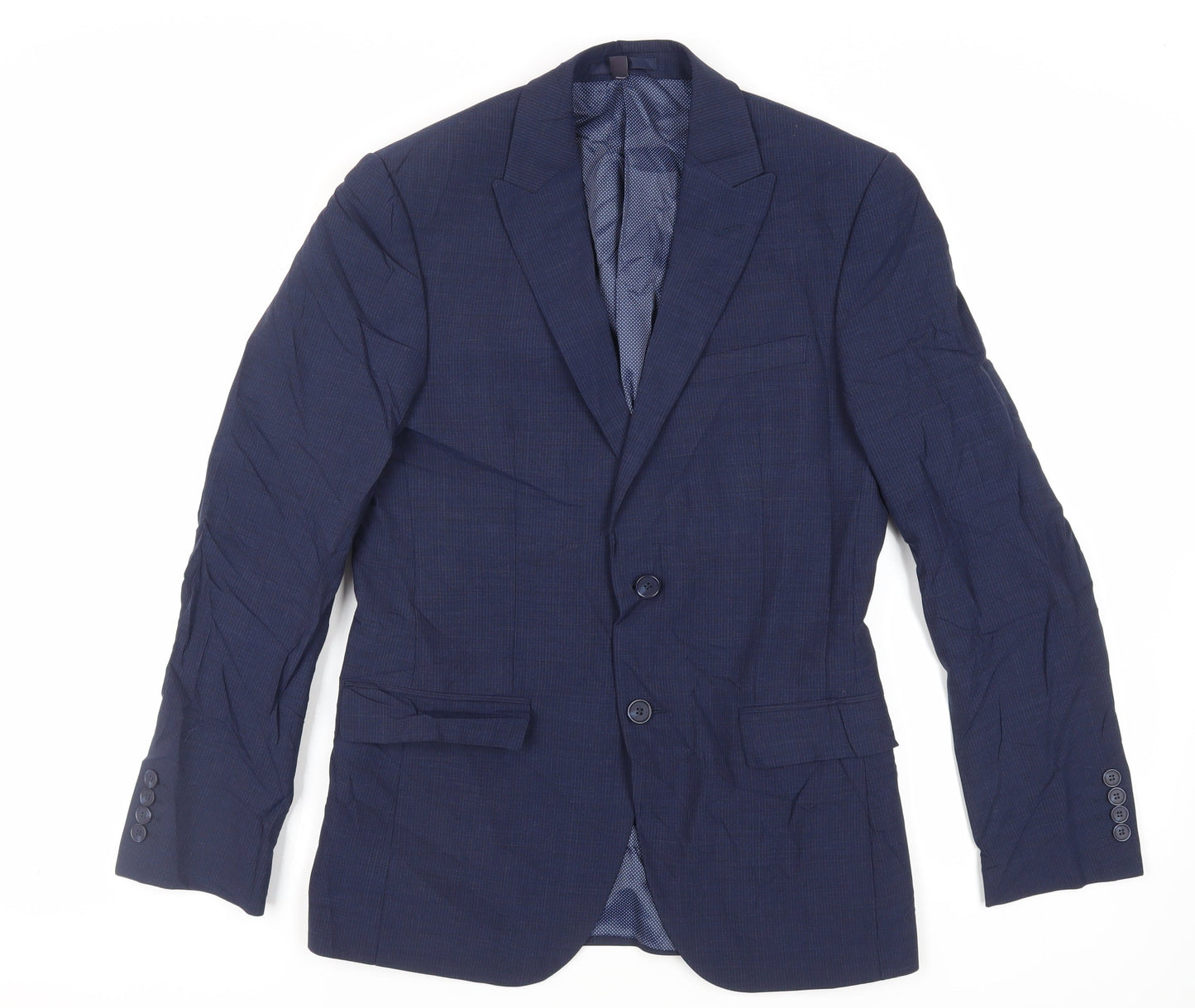 Marks and Spencer Mens Blue Wool Jacket Suit Jacket Size 38 Regular