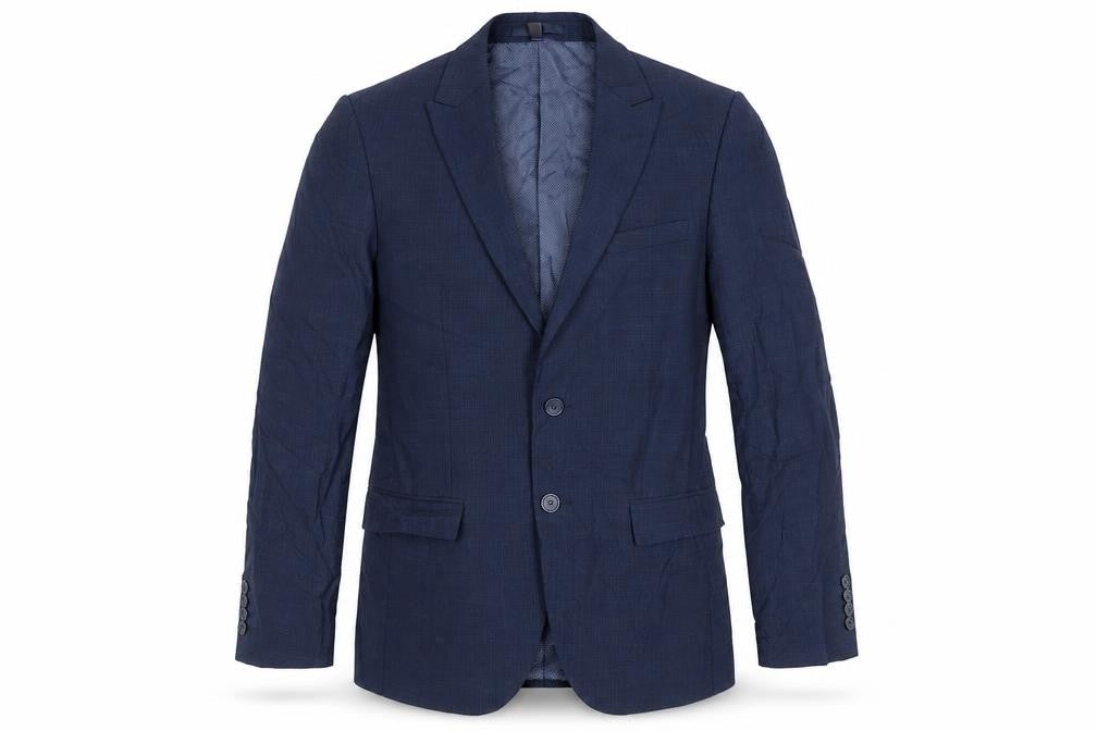 Marks & Spencer Mens Blue Wool Jacket Suit Jacket Size 38 Regular