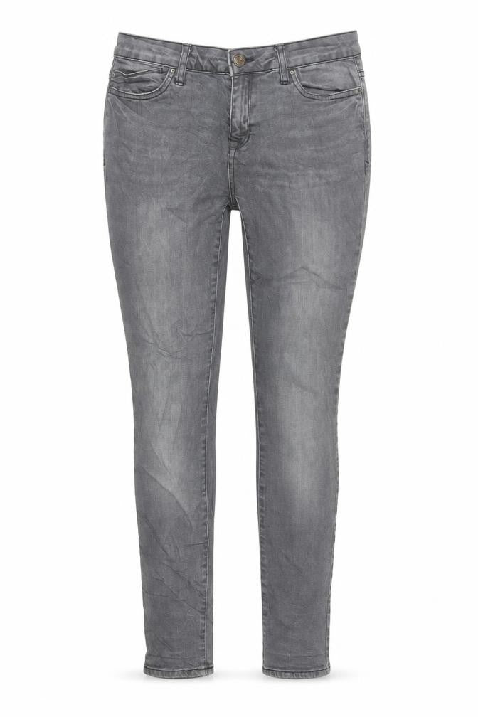 Peacocks Womens Grey Cotton Skinny Jeans Size 12 L30 in Regular Zip