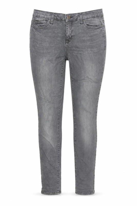 Peacocks Womens Grey Cotton Skinny Jeans Size 12 L30 in Regular Zip