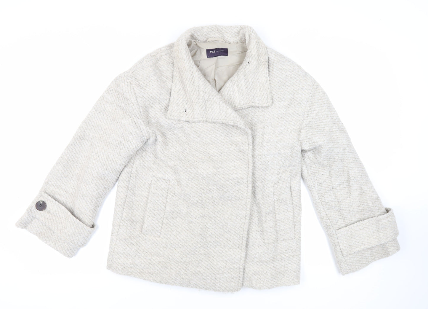 Marks and Spencer Womens Grey Jacket Size S Button