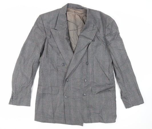NEXT Mens Grey Plaid Wool Jacket Suit Jacket Size 42 Regular