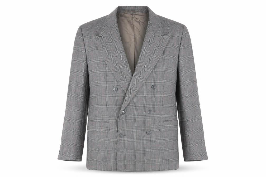 NEXT Mens Grey Plaid Wool Jacket Suit Jacket Size 42 Regular