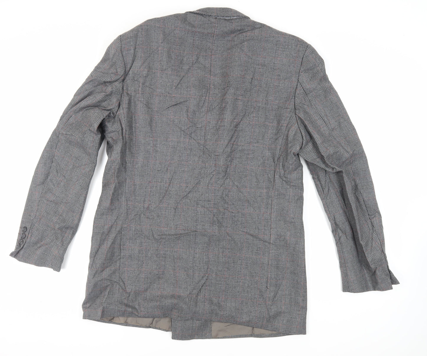 NEXT Mens Grey Plaid Wool Jacket Suit Jacket Size 42 Regular