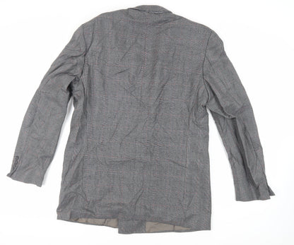 Next Mens Grey Plaid Wool Jacket Suit Jacket Size 42 Regular