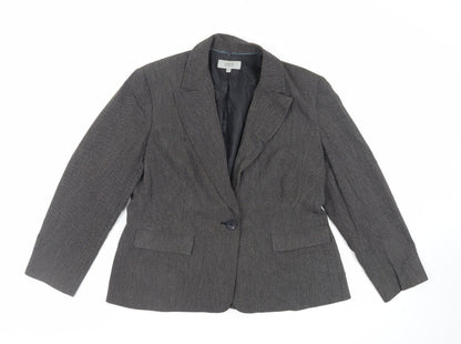 Next Womens Grey Jacket Blazer Size 16 Button