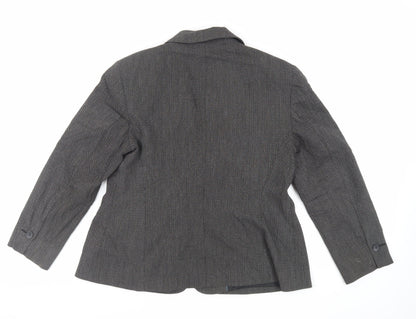 Next Womens Grey Jacket Blazer Size 16 Button
