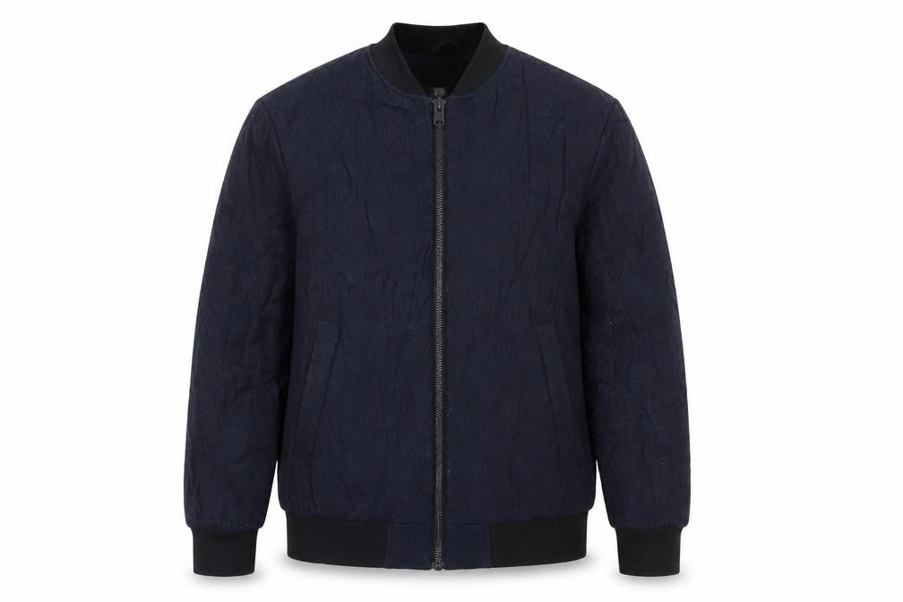 H&M Mens Blue Bomber Jacket Jacket Size M Zip