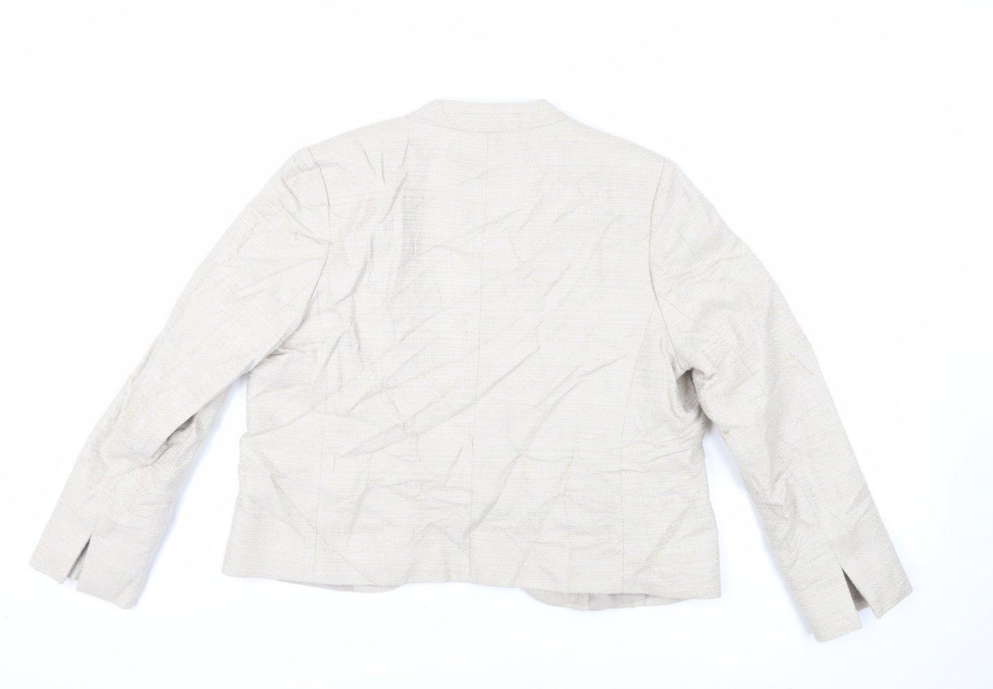 Bonmarché Womens Beige Jacket Blazer Size 14 - Open