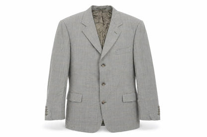 Odermark Mens Green Geometric Wool Jacket Suit Jacket Size 40 Regular