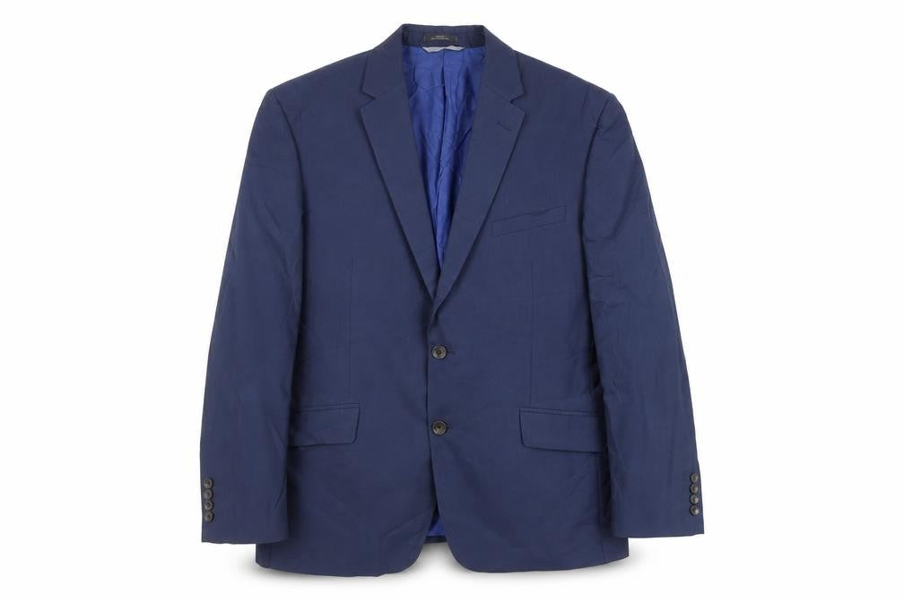Marks & Spencer Mens Blue Polyester Jacket Suit Jacket Size 42 Regular