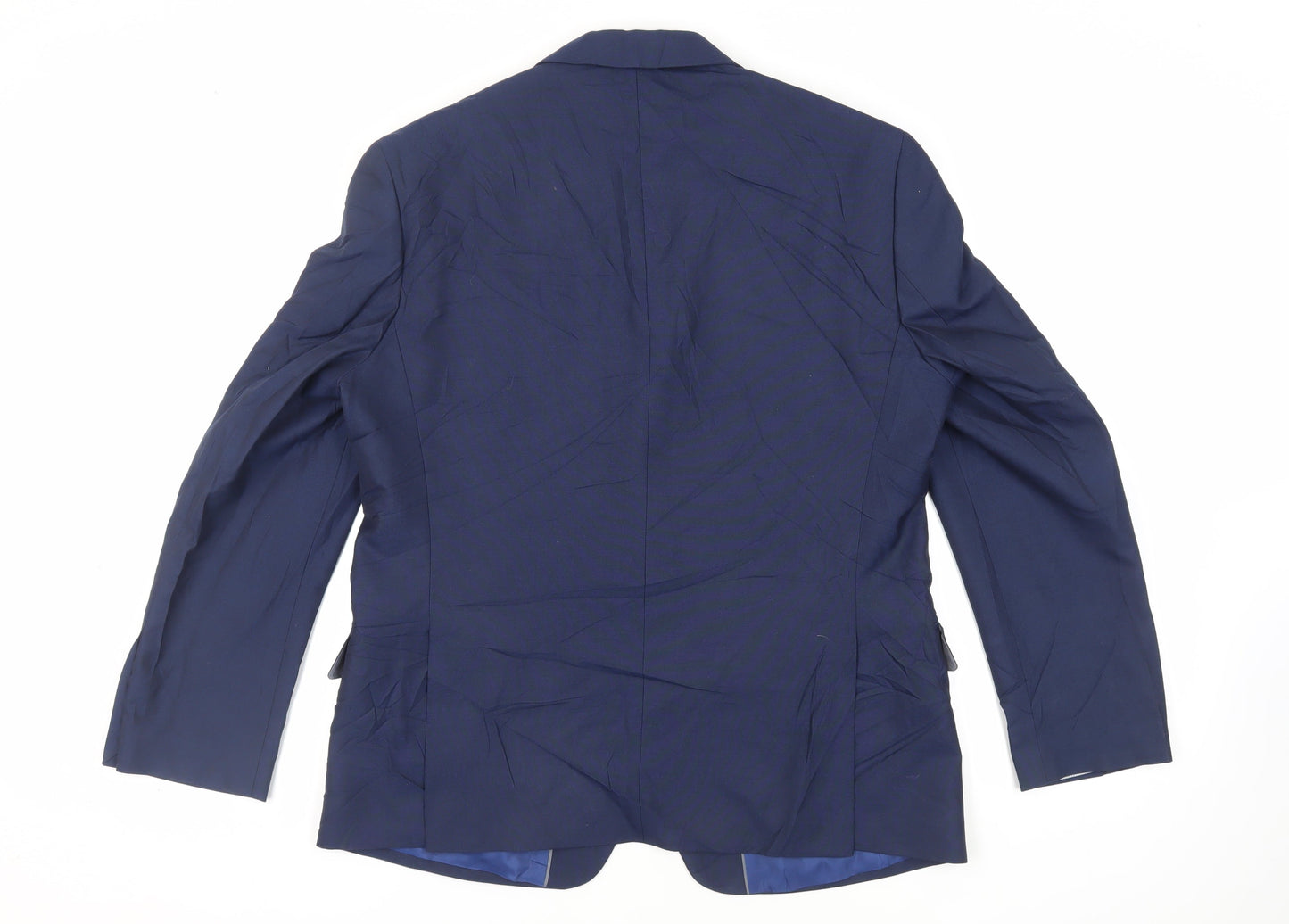 Marks and Spencer Mens Blue Polyester Jacket Suit Jacket Size 42 Regular
