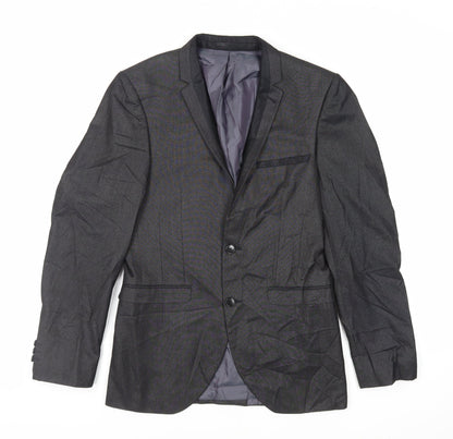 Next Mens Black Polyester Jacket Suit Jacket Size 36 Regular