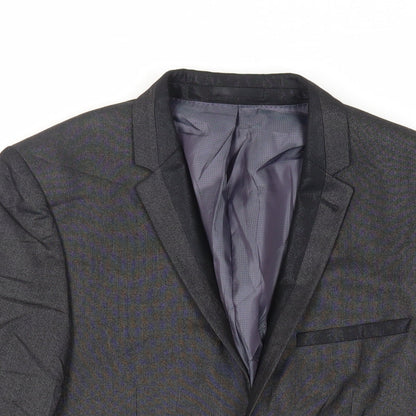 Next Mens Black Polyester Jacket Suit Jacket Size 36 Regular