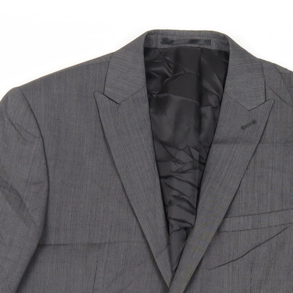 NEXT Mens Grey Wool Jacket Suit Jacket Size 38 Regular