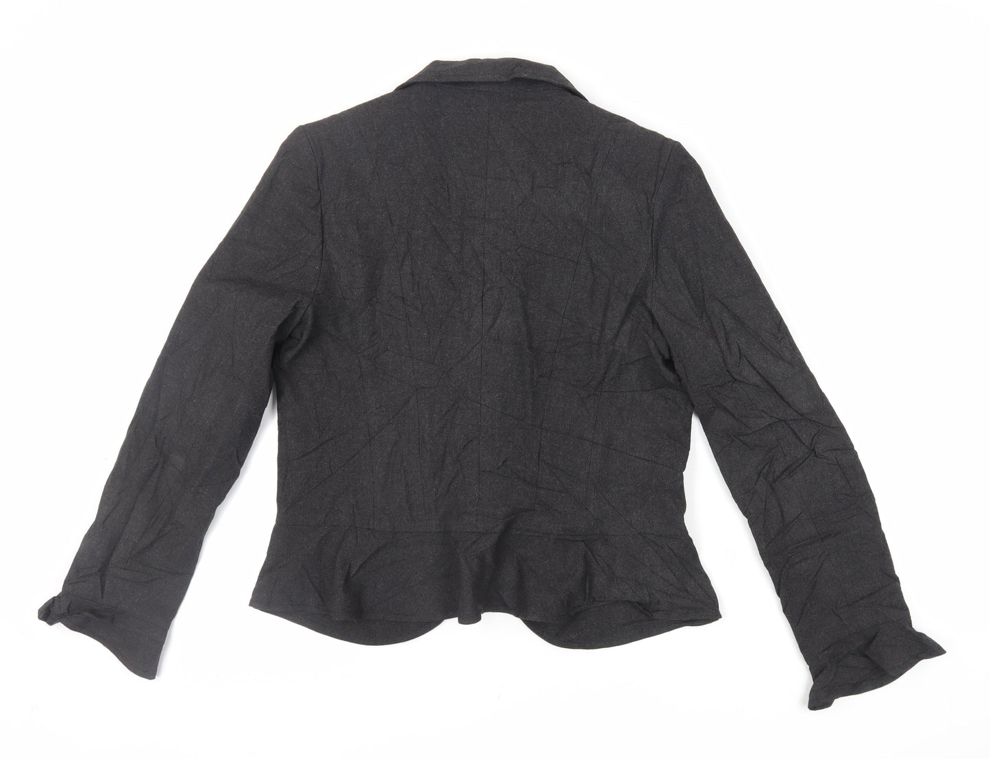 Per Una Womens Black Jacket Blazer Size 12 Button