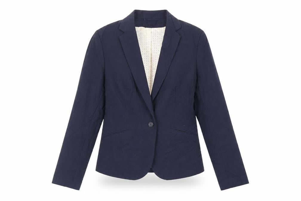 H&M Womens Blue Jacket Blazer Size 10 Button