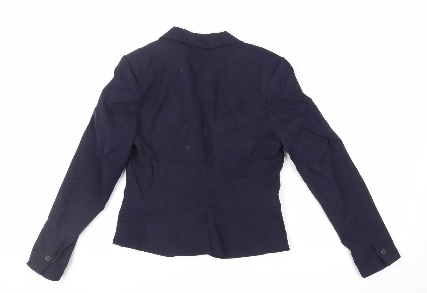 H&M Womens Blue Jacket Blazer Size 10 Button