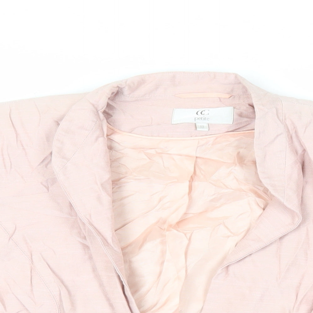 CC Womens Pink Jacket Blazer Size 18 Button