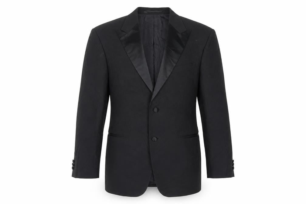 Marks & Spencer Mens Black Polyester Tuxedo Suit Jacket Size 36 Regular