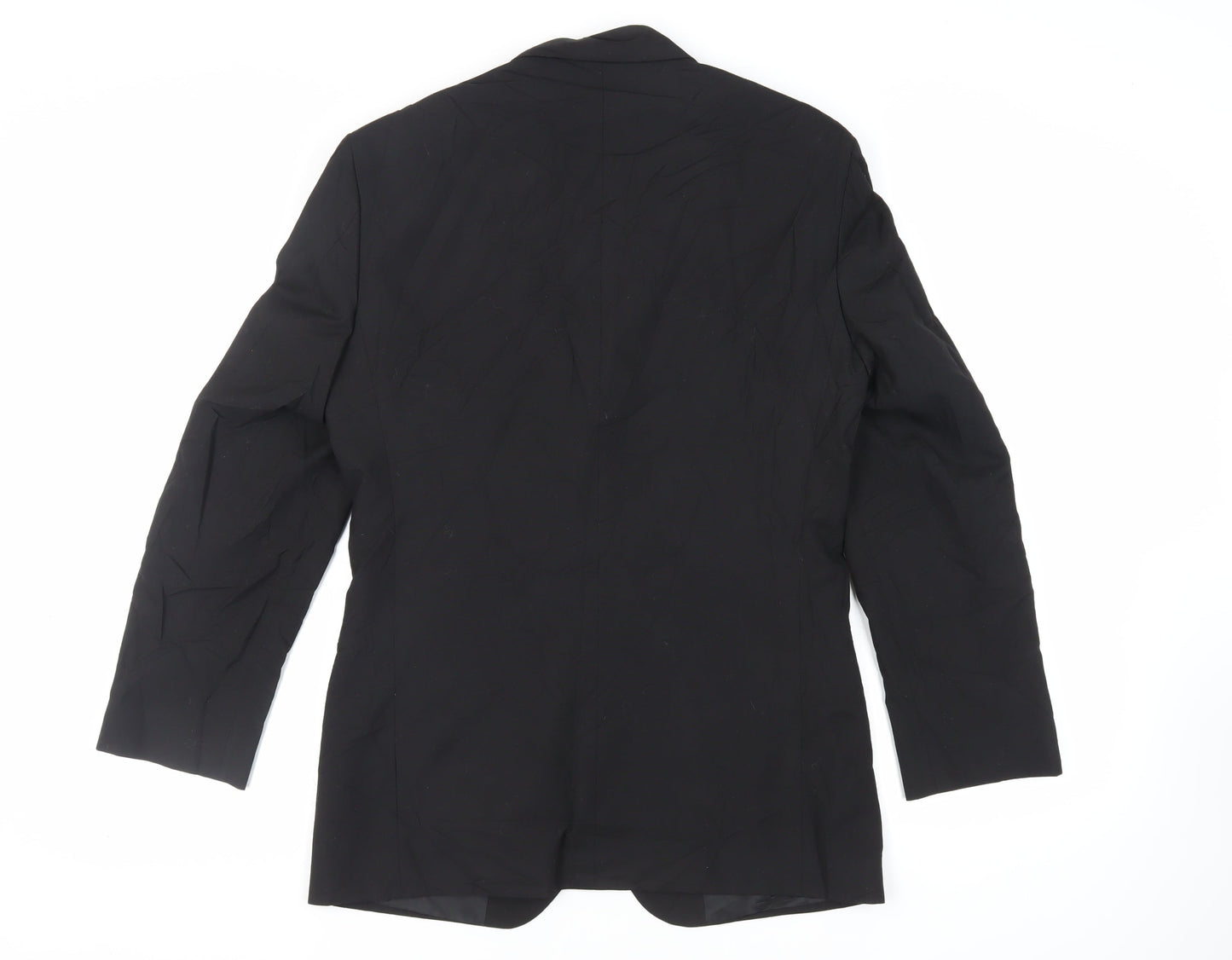 Marks and Spencer Mens Black Polyester Tuxedo Suit Jacket Size 36 Regular