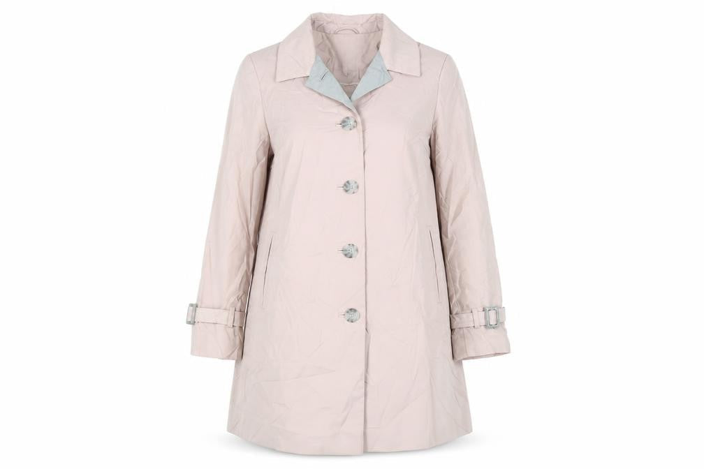 Debenhams Womens Pink Trench Coat Coat Size 12 Button