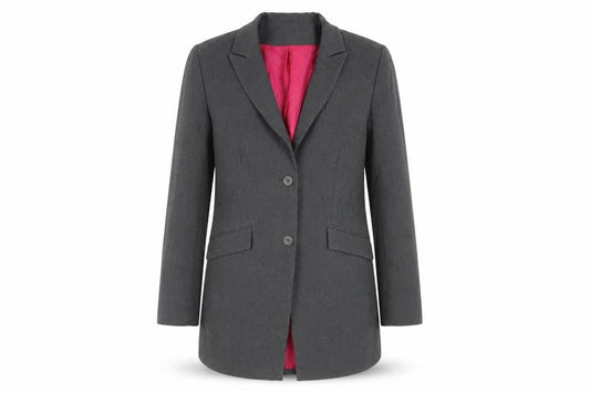 Front view of Dorothy Perkins women’s green jacket blazer, size UK 14, button - vintage
