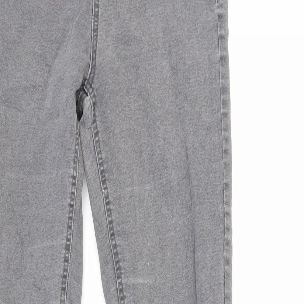 Marks and Spencer Womens Grey Cotton Jegging Jeans Size 10 L28 in Regular - Elasticated Waist
