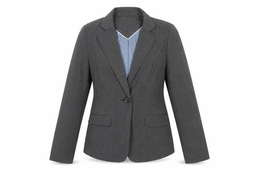 Next Womens Black Striped Jacket Blazer Size 10 Button