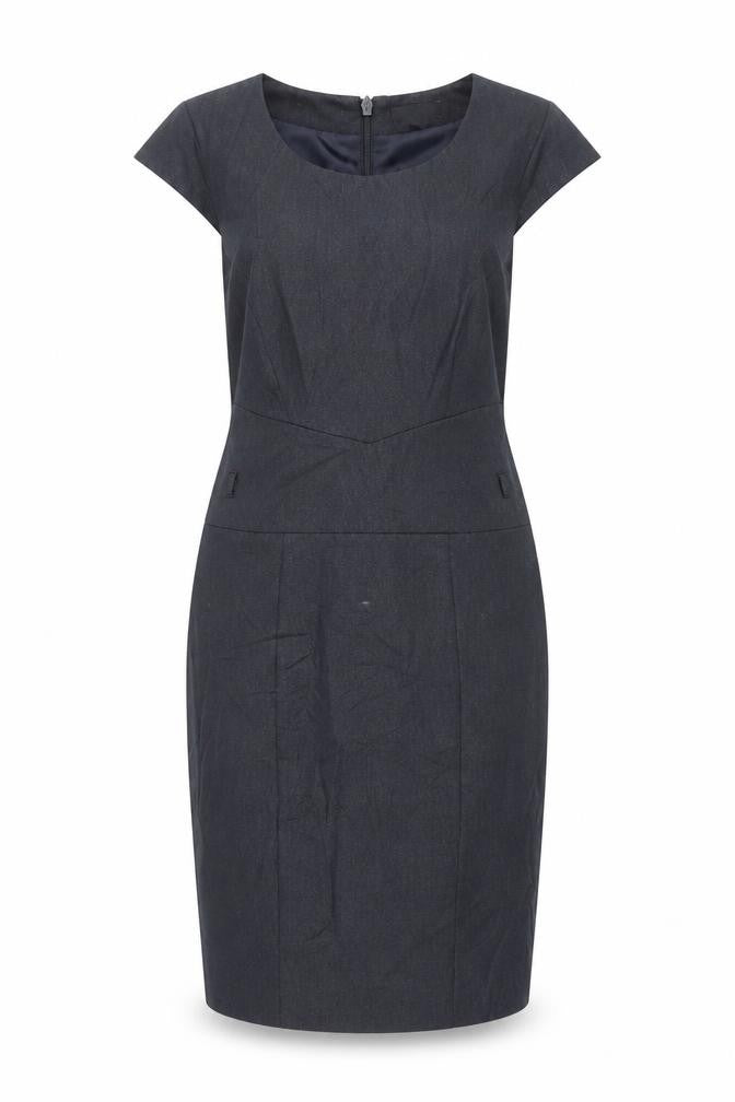 NEXT Womens Blue Polyester Pencil Dress Size 10 Round Neck Zip - Lined