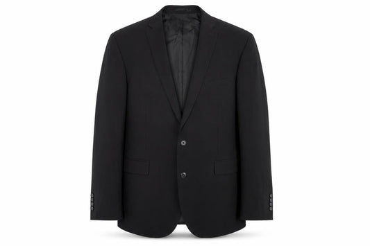 Fellini Mens Black Polyester Jacket Suit Jacket Size 46 Regular