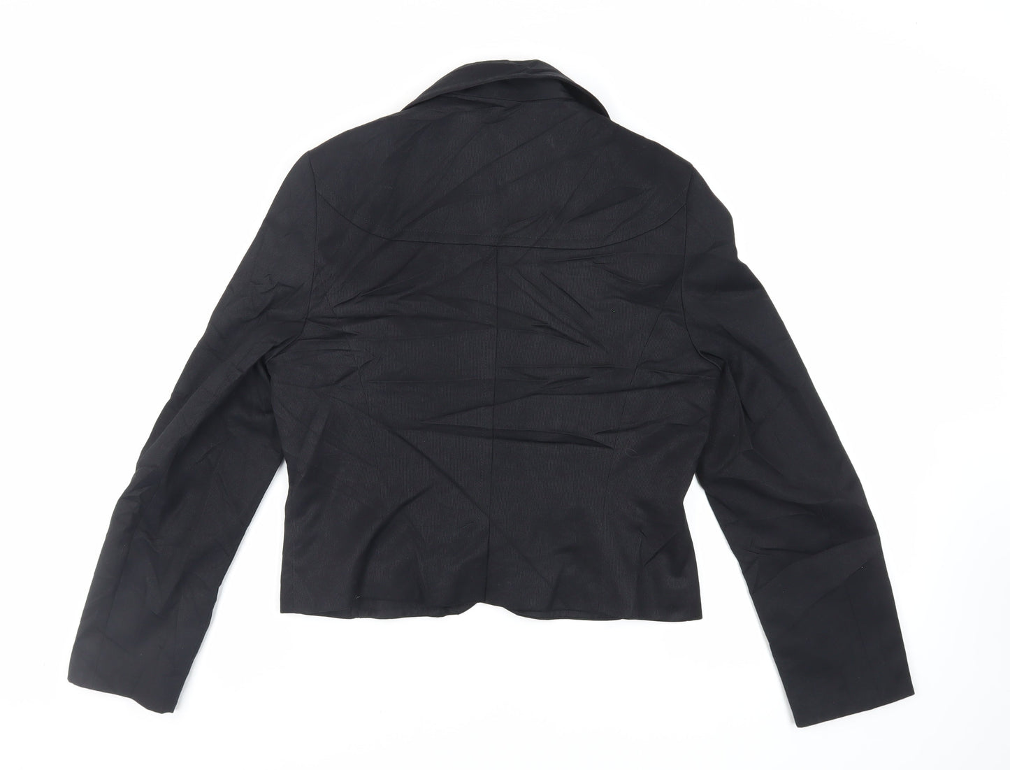 Savida Womens Black Jacket Blazer Size 14 Button