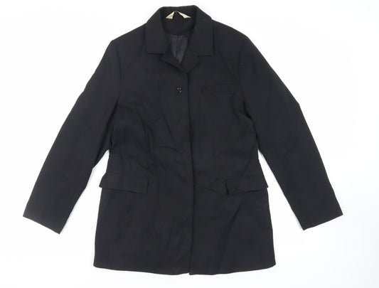 Modern Classics Womens Black Jacket Blazer Size 12 Button - Vintage