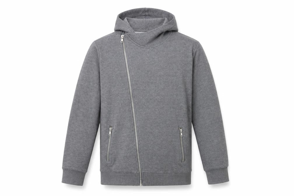 River Island Mens Grey Polyester Full Zip Hoodie Size XS - Zipped Pockets