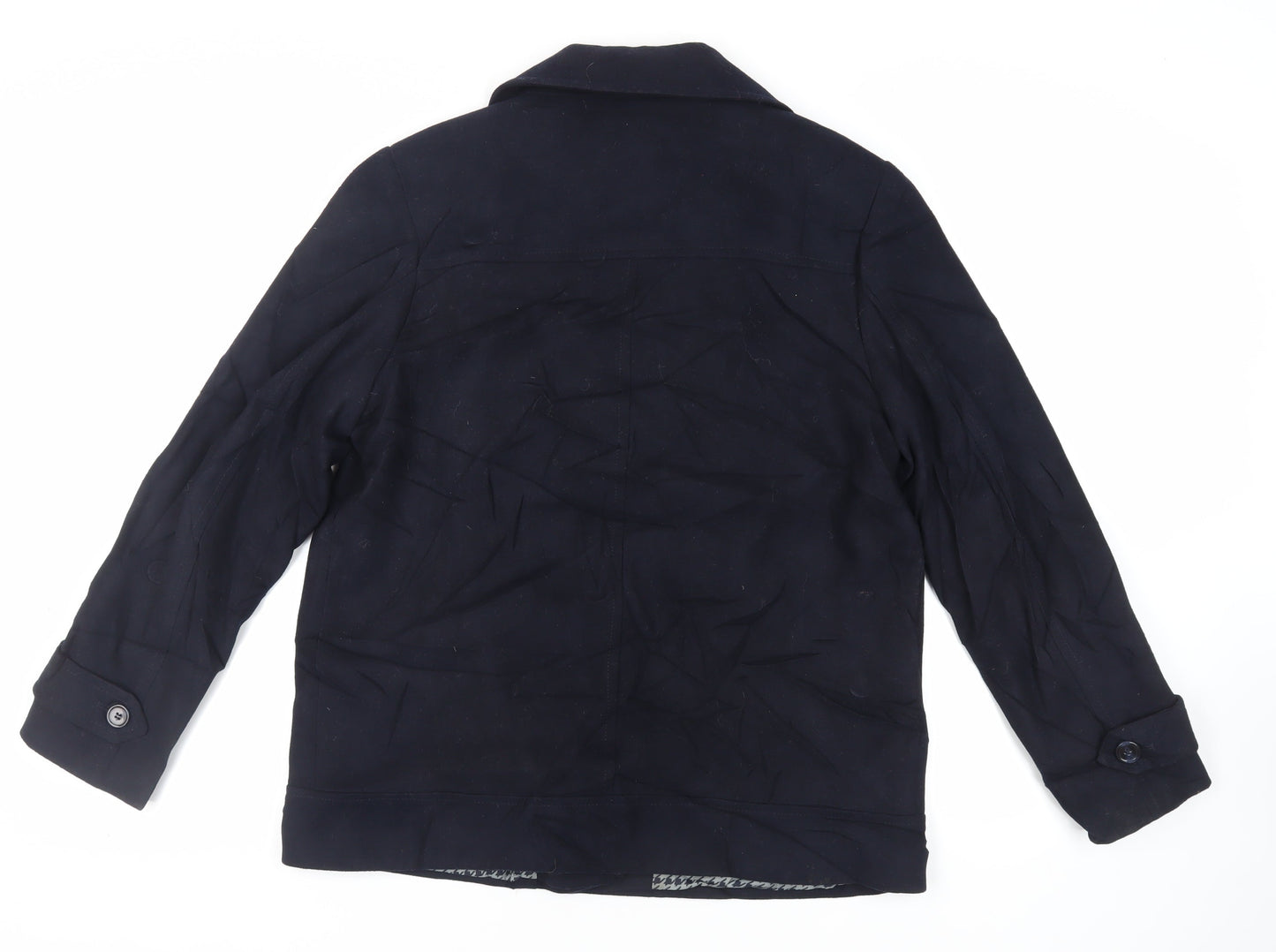 Marks and Spencer Womens Blue Jacket Size 14 Zip