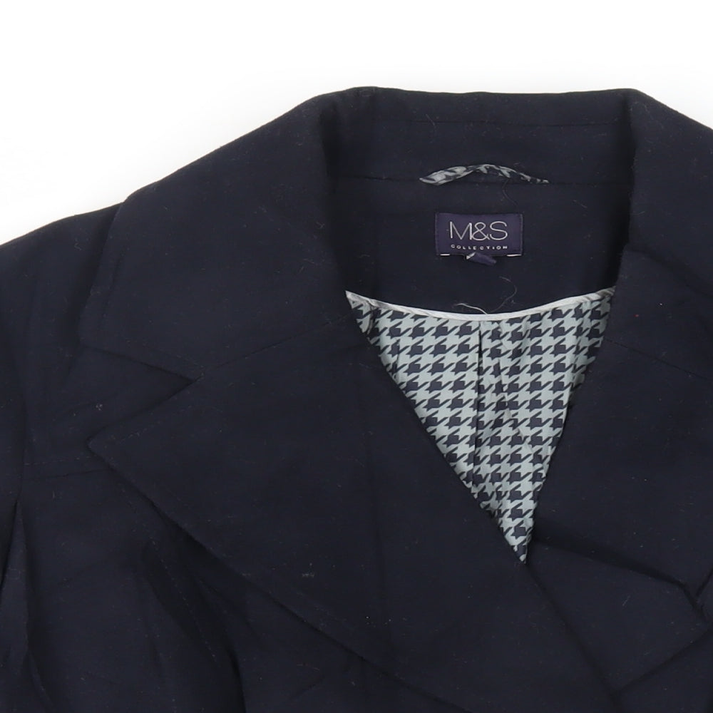 Marks and Spencer Womens Blue Jacket Size 14 Zip