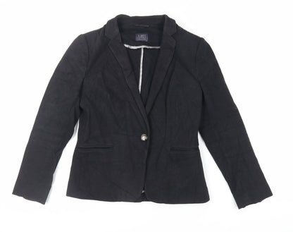 Marks & Spencer Womens Black Jacket Blazer Size 12 Button