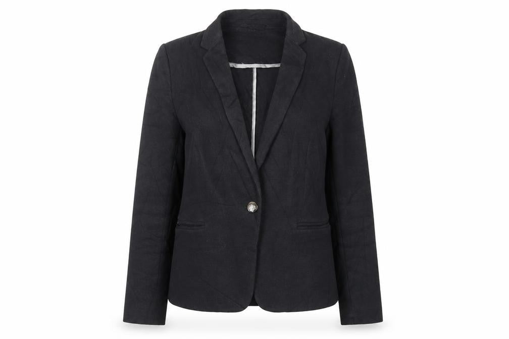 Marks & Spencer Womens Black Jacket Blazer Size 12 Button