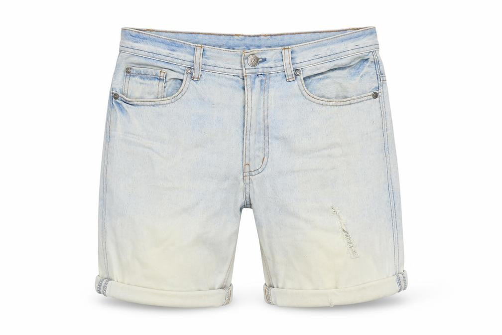 Nineteen Mens Blue Cotton Bermuda Shorts Size 30 in Regular Zip