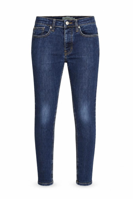 Topman Womens Blue Cotton Blend Skinny Jeans Size 26 in L28 in Regular Button