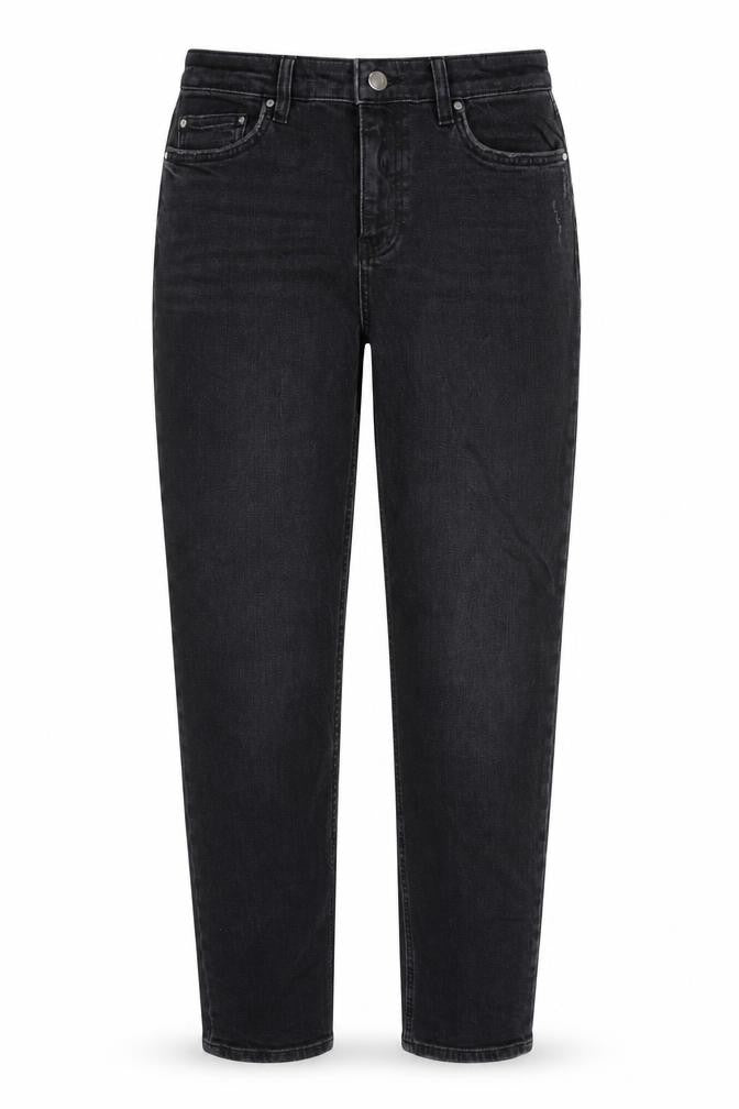 Marks & Spencer Womens Grey Cotton Blend Straight Jeans Size 10 L29 in Regular Zip